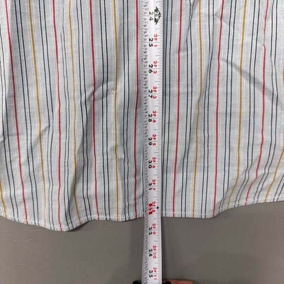 Vintage Levi’s Silver Label Button Down Striped Cotton Collared Shirt Large - Picture 6 of 7